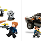 Lego Jurassic World: Dominion Pyroraptor & Dilophosaurus Transport set (left) and Triceratops Pickup Truck Ambush set (right).
